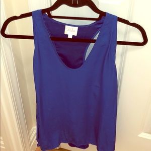 Parker open back silk tank top